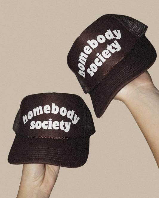 R2S BROWN HOMEBODY SOCIETY Trucker Hat