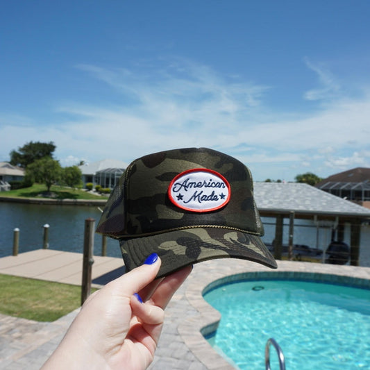 Camo American Made Patch Trucker Hat